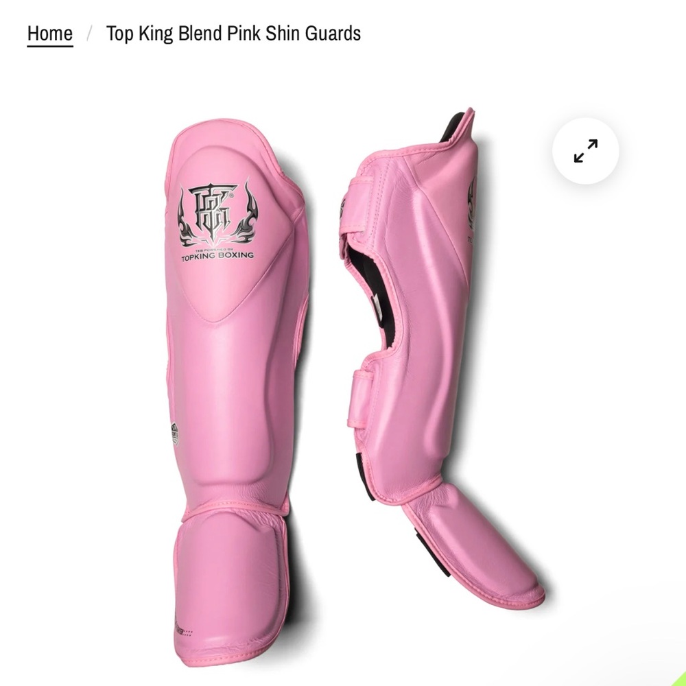Top King Pink Blend Shin Guards NWT